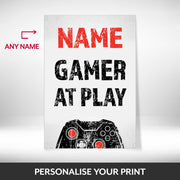Gamer at Play - Gaming Print