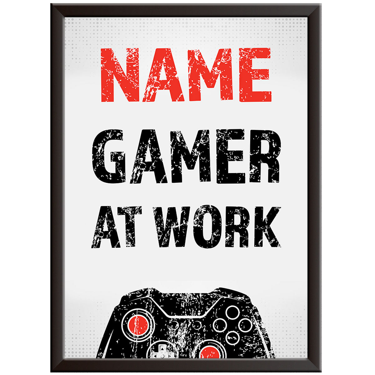 Gamer at Work - Gaming Print - XB Red