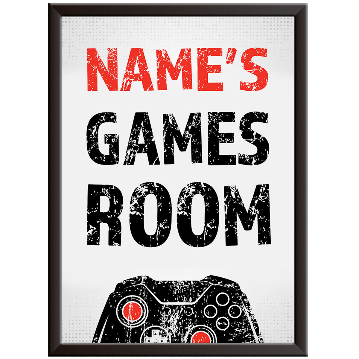 Gamers Games Room - Gaming Print - XB Red