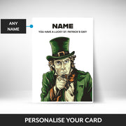 What can be personalised on this st patrick's day card