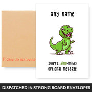 Personalised You're Dino-mite Christmas / Birthday Card