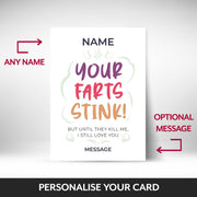 Personalised Your Farts Stink Card