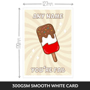 Personalised You're FAB Card
