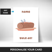 What can be personalised on this christmas card for husband