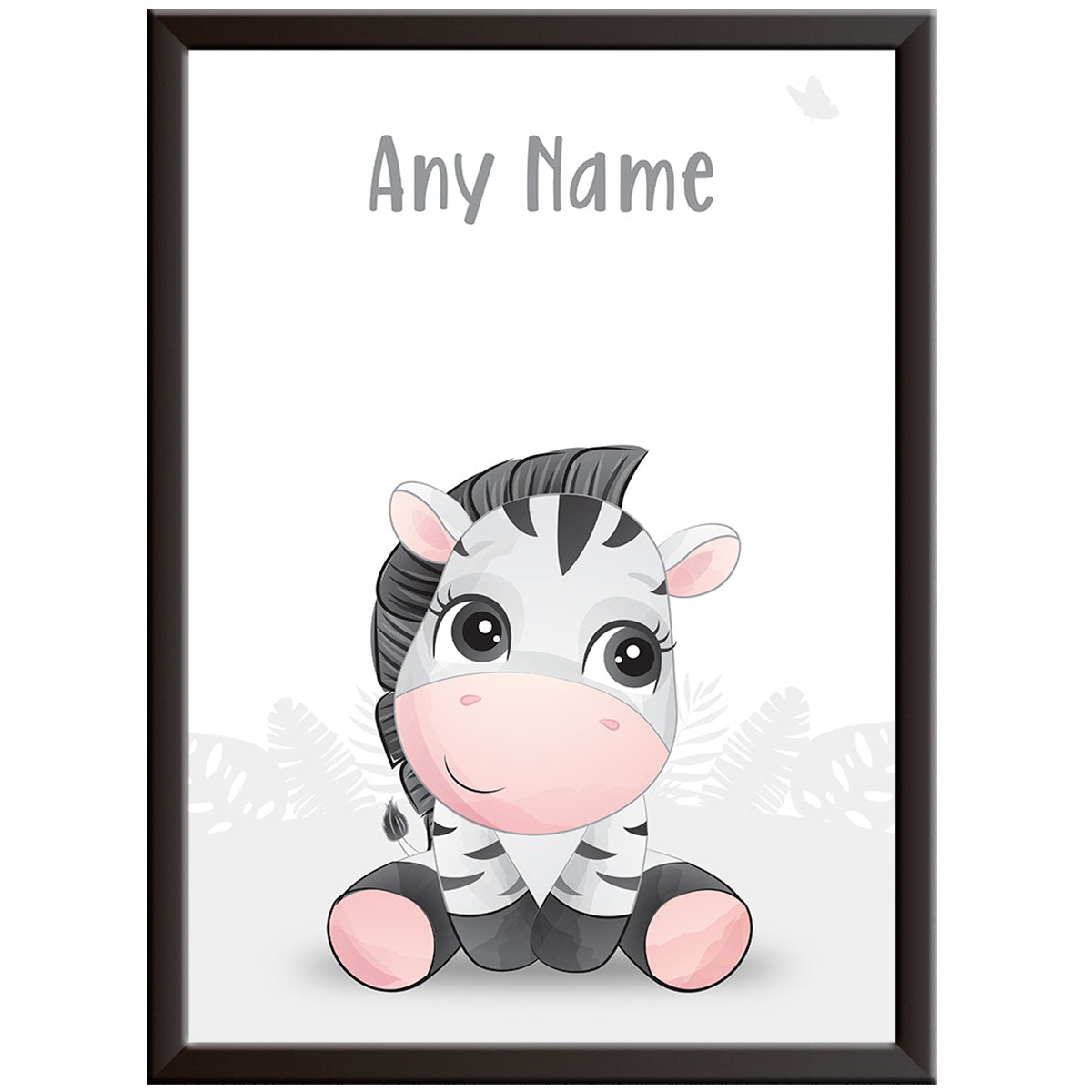 Personalised Nursery Safari Animal Print - Zebra