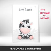 What can be personalised on this safari animal prints