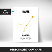 What can be personalised on this june birthday card