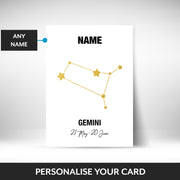 What can be personalised on this may birthday card